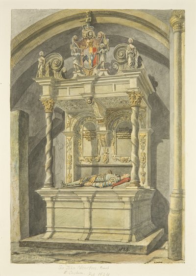 Monumento a Sir John Newton, Bart., en la Catedral de Bristol de Edward Cashin