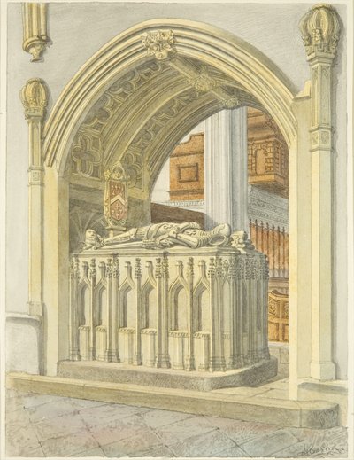 Tumba de Robert Fitzharding, fallecido en 1170, en la catedral de Bristol de Edward Cashin