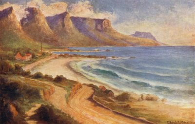Península del Cabo, Sudáfrica: Camps Bay (litografía en color) de Edward Clark Churchill Mace
