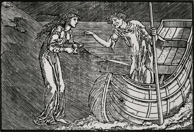 La tarifa de Caronte de Edward Coley (after) Burne Jones