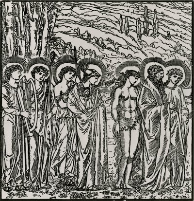 Entrada entre los dioses de Edward Coley (after) Burne Jones