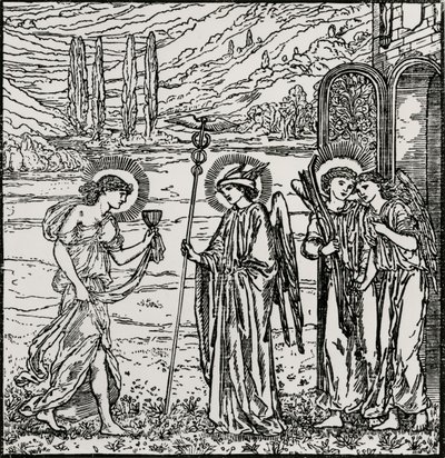 Entrada entre los Dioses de Edward Coley (after) Burne Jones