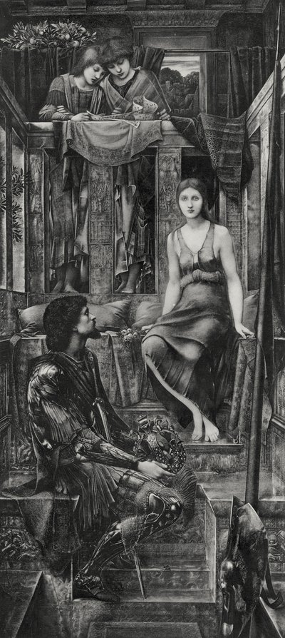 El rey Cophetua y la mendiga de Edward Coley (after) Burne Jones