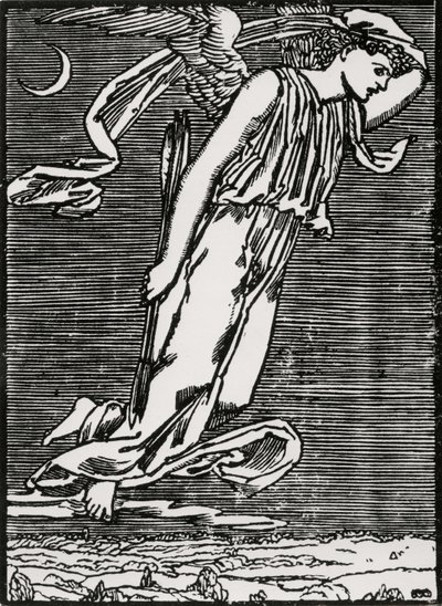 Psique esperando a Cupido de Edward Coley (after) Burne Jones