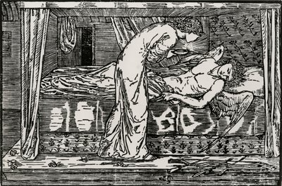 Psique espiando de Edward Coley (after) Burne Jones