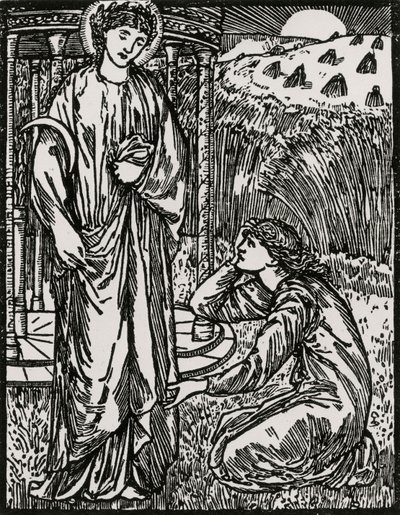 Psique y Ceres de Edward Coley (after) Burne Jones