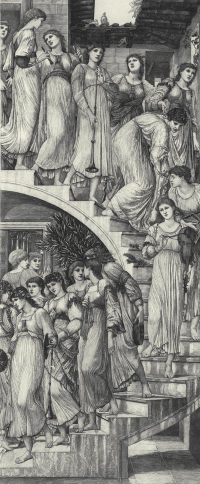 Las Escaleras Doradas de Edward Coley (after) Burne Jones