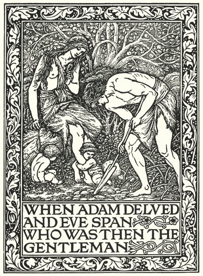 When Adam Delved And Eve Span Who Was Then The Gentleman (grabado) de Edward Coley (after) Burne Jones