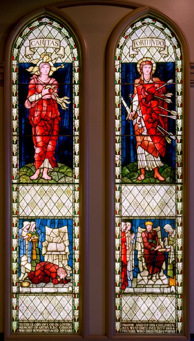 Caridad y Fortaleza (c.1896) de Edward Burne Jones
