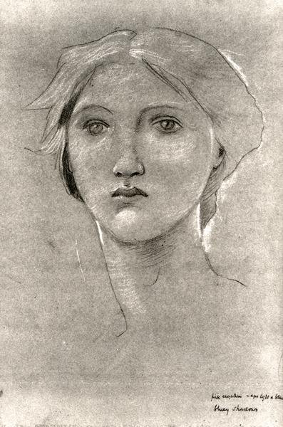 Cabeza de una niña, c.1893-96 de Edward Coley Burne Jones