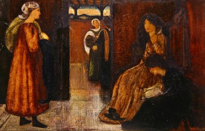 Interior con figuras de Edward Coley Burne Jones