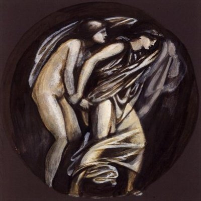 Orfeo guiando a Eurídice desde el Hades, diseño para el piano Graham de Edward Coley Burne Jones