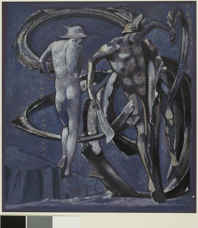 Perseo y Andrómeda, estudio para La condena cumplida de Edward Coley Burne Jones