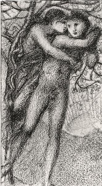 Phyllis y Demophoon, c.1868 (tiza rosa) de Edward Coley Burne Jones