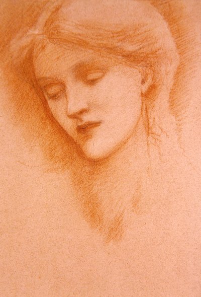 Retrato de una joven de Edward Coley Burne Jones