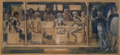 Búsqueda del Santo Grial - Estudio para la convocatoria de Edward Coley Burne Jones