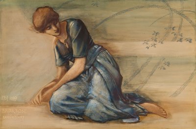 Estudio para la serie Briar Rose, The Garden Court de Edward Coley Burne Jones