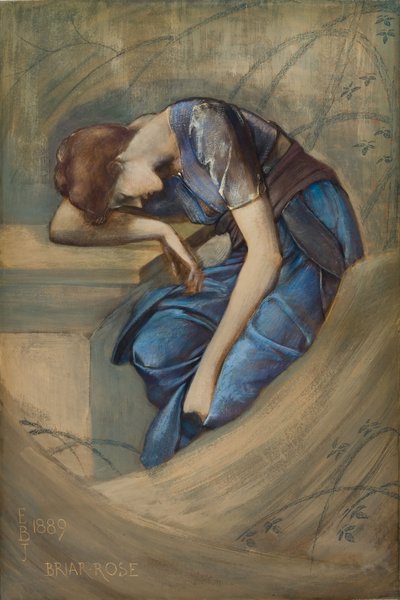 Estudio para la serie Briar Rose, The Garden Court de Edward Coley Burne Jones