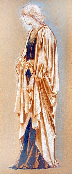 Estudio de una figura drapeada de Edward Coley Burne Jones