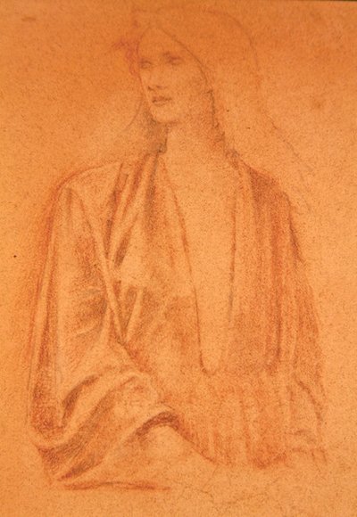 Estudio de una niña de Edward Coley Burne Jones