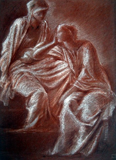 Estudio de figuras femeninas de Edward Coley Burne Jones