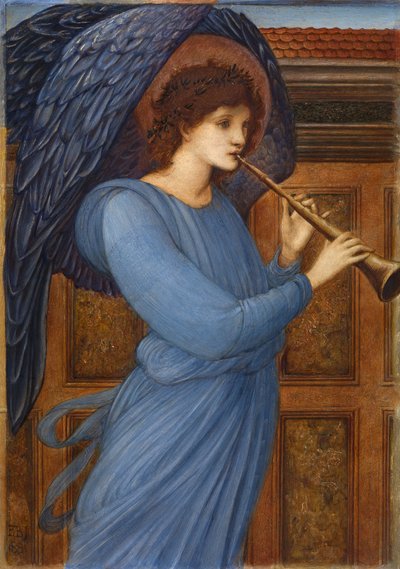 El ángel (óleo sobre tabla) de Edward Coley Burne Jones