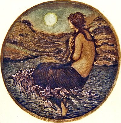 El libro de las flores: X. Espejo de Venus de Edward Coley Burne Jones