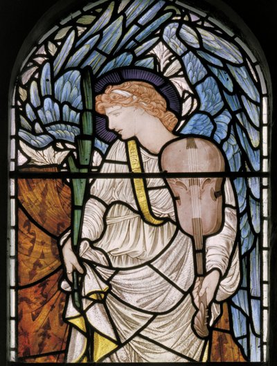 Ángel con palma y violín de Edward Burne Jones