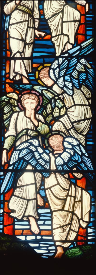 Ángeles Subiendo y Bajando, Escalera de Jacob (detalle) de Edward Burne Jones