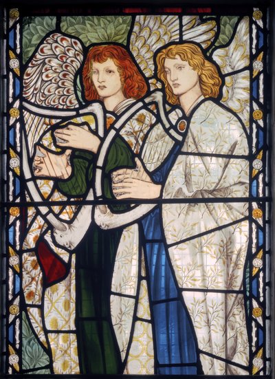 Ángeles Tocando Arpas de Edward Burne Jones