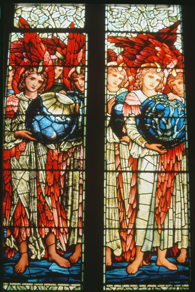 Ángeles de la creación: el tercer y cuarto día, 1895 de Edward Burne Jones