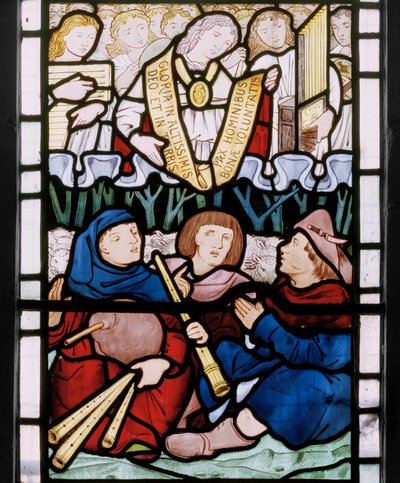 Anunciación a los pastores, predela de la ventana este, 1864 de Edward Burne Jones