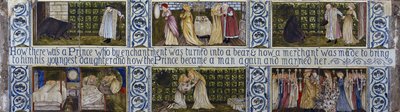 Panel de azulejos de La Bella y la Bestia, Morris, Marshall, Faulkner & Co., c.1867 de Edward Burne Jones