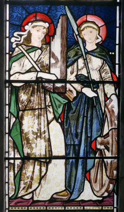 Santa Cecilia y Santa Catalina de Edward Burne Jones