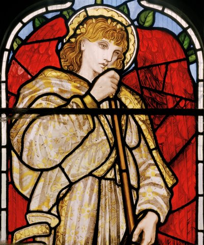 Cheddleton, Morris, Marshall, Faulkner & Co, Edward Burne-Jones, Ángel Trompetero, 1869 de Edward Burne Jones