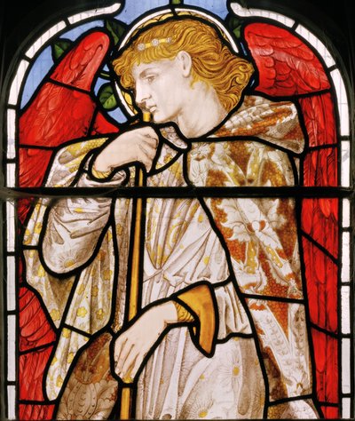Cheddleton, Morris, Marshall, Faulkner & Co, Edward Burne-Jones, Ángel Trompetero, 1869 de Edward Burne Jones