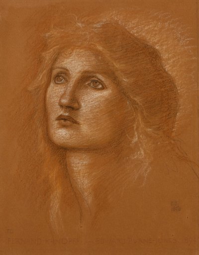 Cabeza de una mujer, 1890 de Edward Burne Jones