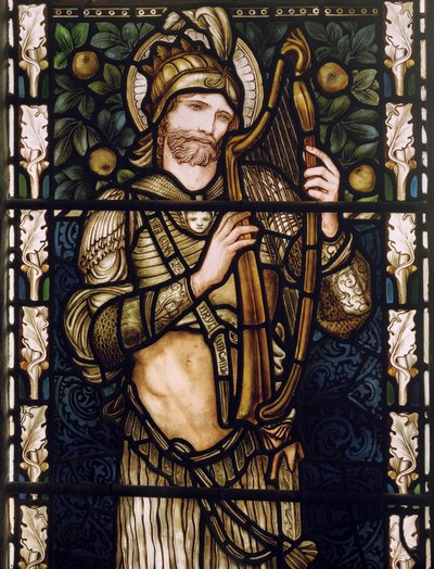 Rey David tocando el arpa de Edward Burne Jones