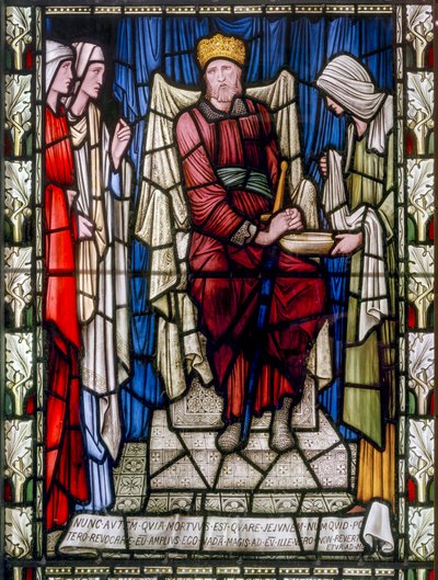 El rey David y la Caridad, c.1896 de Edward Burne Jones