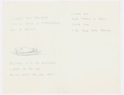 Carta a la nieta del artista Angela Thirkell de Edward Burne Jones