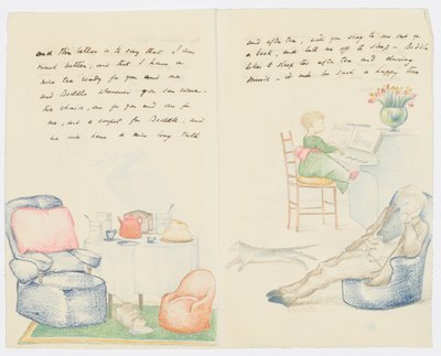 Carta a la nieta del artista Angela Thirkell de Edward Burne Jones