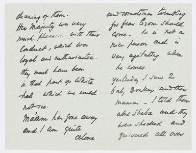 Carta a la nieta del artista Angela Thirkell de Edward Burne Jones