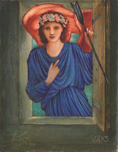 Amor en la ventana de Edward Coley Burne Jones