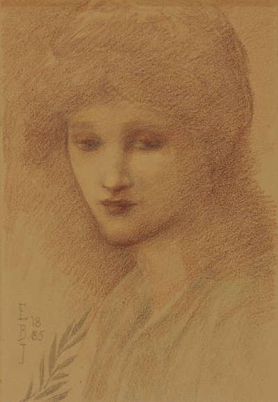 Retrato de Laura Lyttelton, de soltera Tennant, con la mirada baja, 1885 de Edward Burne Jones
