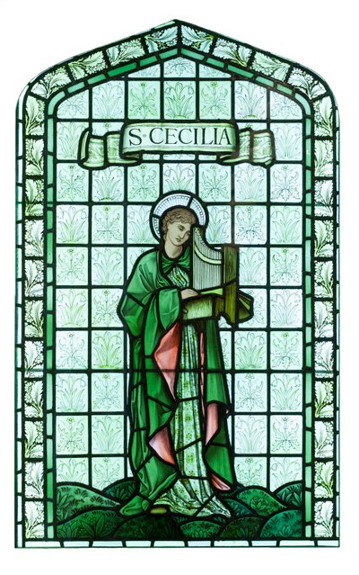 Santa Cecilia, c.1897, Edward Burne Jones (vidrieras, pintadas y emplomadas) de Edward Coley Burne Jones