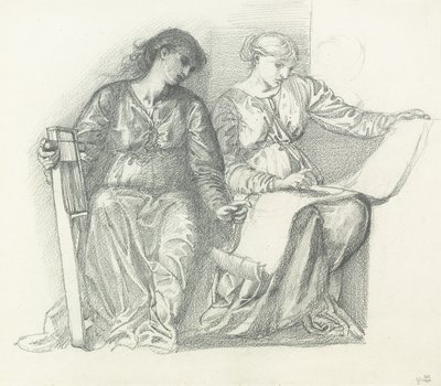 Estudio para "Música", c.1865 de Edward Burne Jones