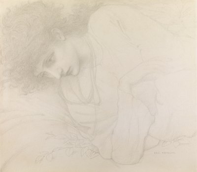 Estudio de Mary Cassavetti de Edward Burne Jones