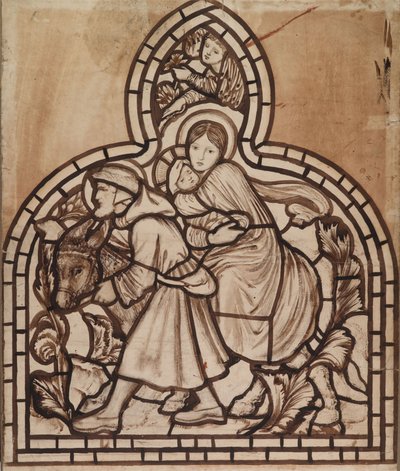La huida a Egipto de Edward Burne Jones