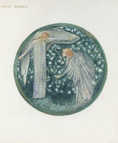 El libro de las flores: XXXIV. Jardín blanco de Edward Burne Jones