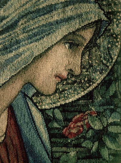 El rostro de la Virgen, (detalle) de La Adoración de los Magos de Edward Burne Jones